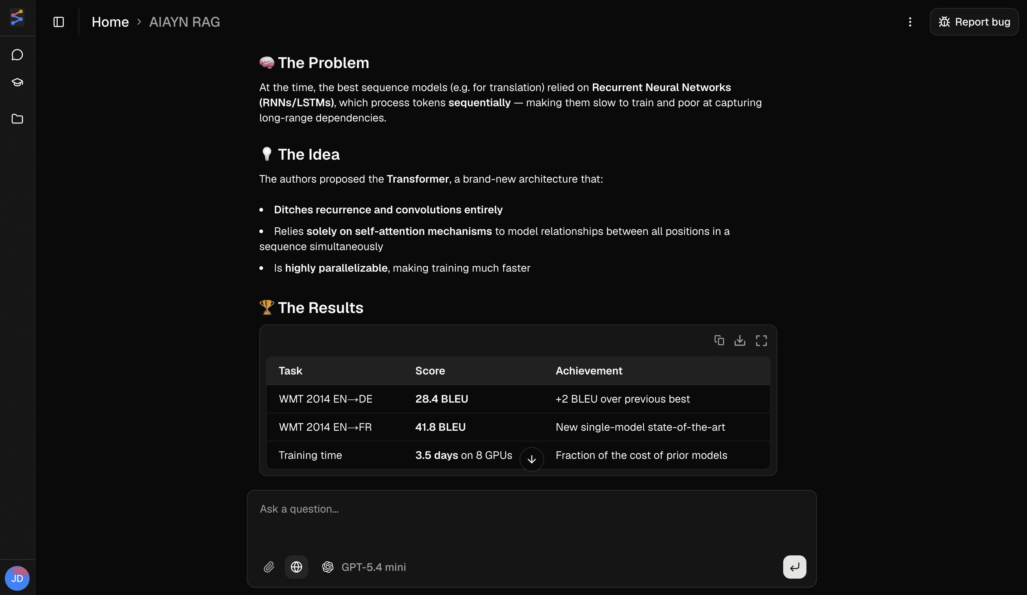 Spair AI chatbot feature