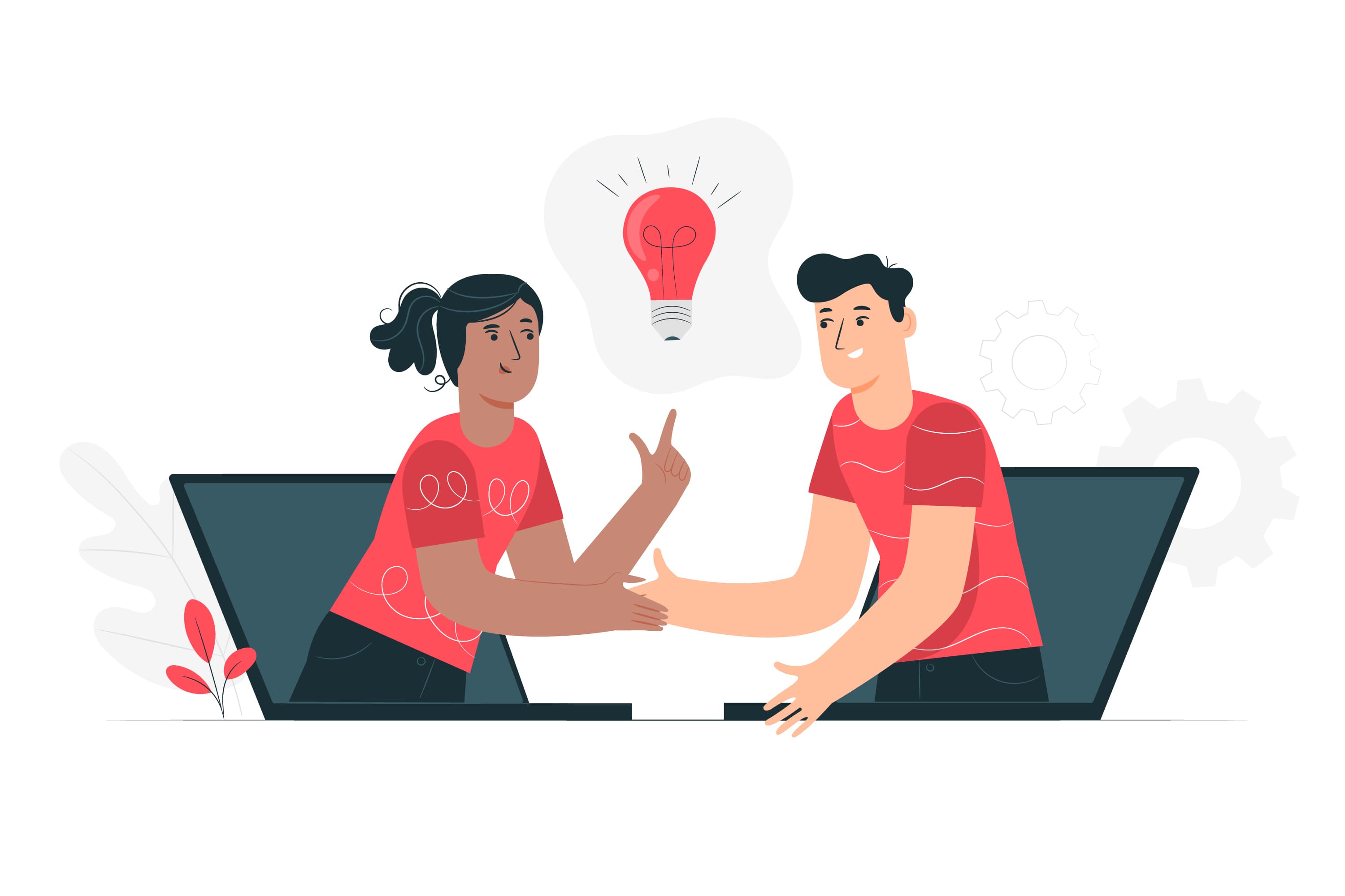 Landing page collaboration illustration