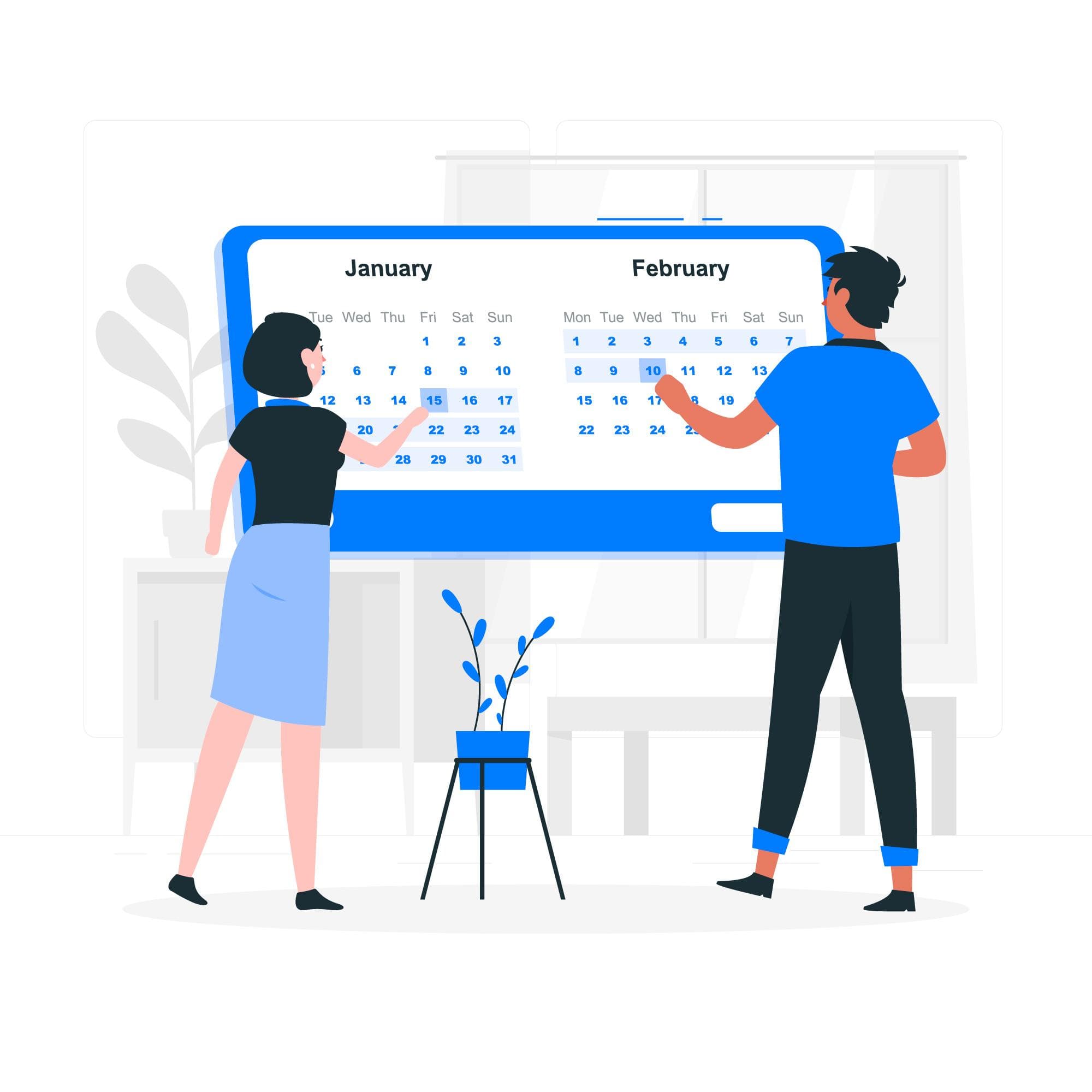 Landing page planning illustration