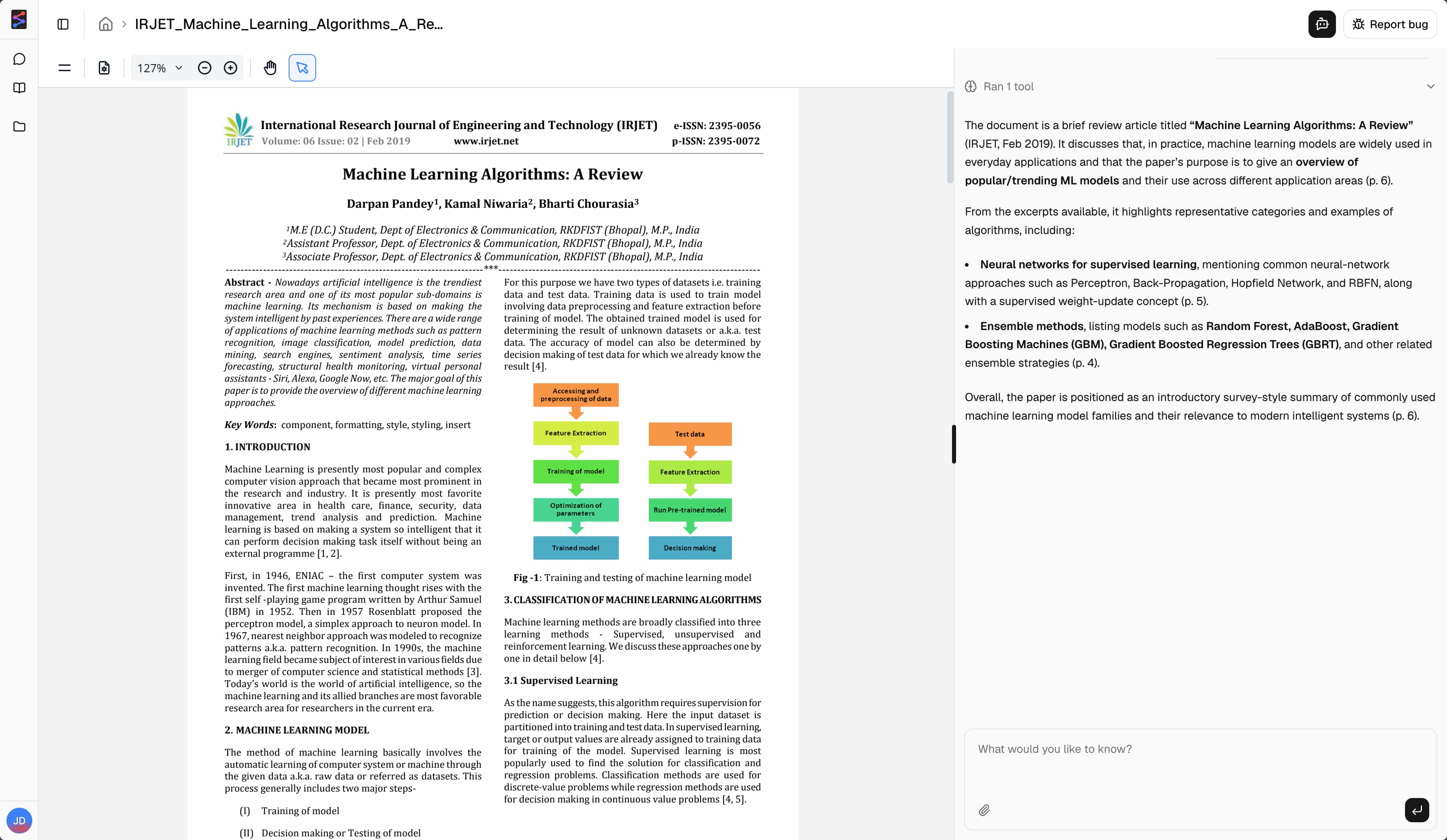 Spair PDFs feature